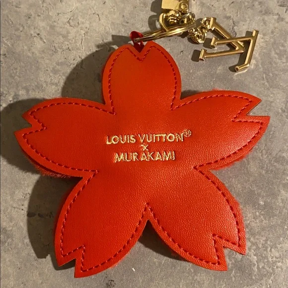 Red Flower Bag Charm - Picture 3 of 4